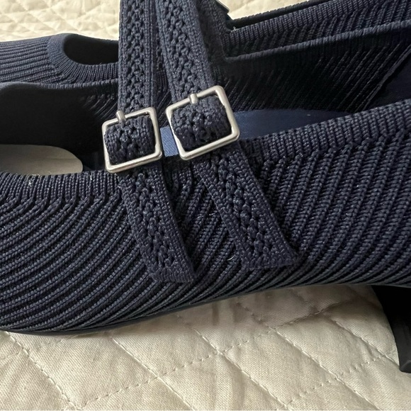 VIVAIA Melody Pro Square Toe Mary Jane Heels Dark Navy Elegant Stylish Comfort - Picture 8 of 13